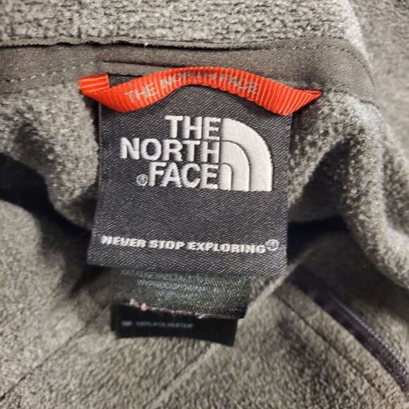 THE NORTH FACE Jacket Mens Medium Gray Fleece 1/4 Zip Pullover Outdoor Hiking - Picture 5 of 9
